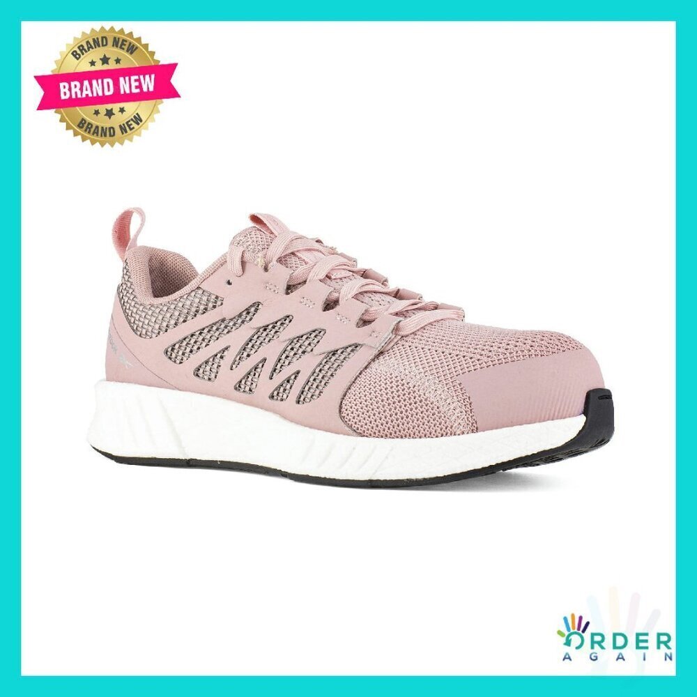 Women's Athletic Work Shoes Composite Toe Slip Resistant Safety Construction